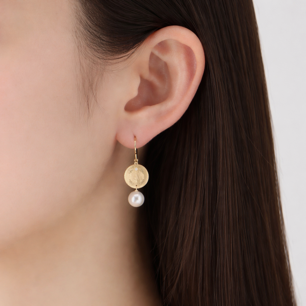 【セミオーダー】オーヴ アミュレット ジャーマンフック ピアス 7.0-7.5㎜