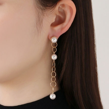 エーコーン ロング チェーン ピアス 8.0-8.5㎜