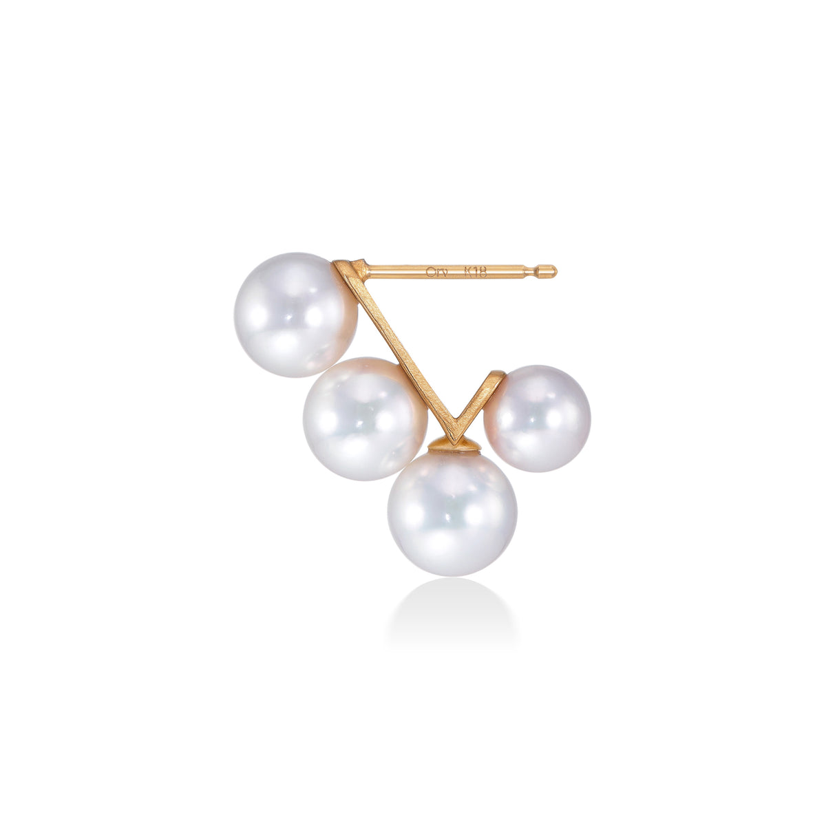 Orv Board V-shape Earrings L 8.0-8.5/7.5-8.0/6.5-7.0mm